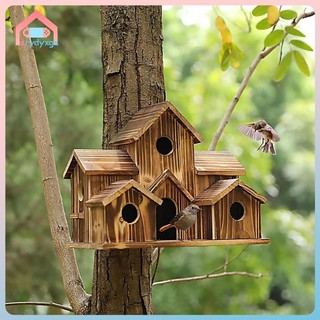 Ngôi nhà chim gỗ Bluebird Finch Cardinals House cho hàng rào Balconies Bãi cỏ