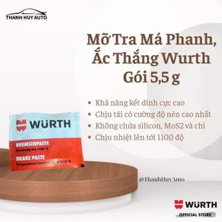 Mỡ tra phanh Wurth chính hãng Đức 5.5g, dùng cho ắc phanh, piston, chịu nhiệt cao, không chảy