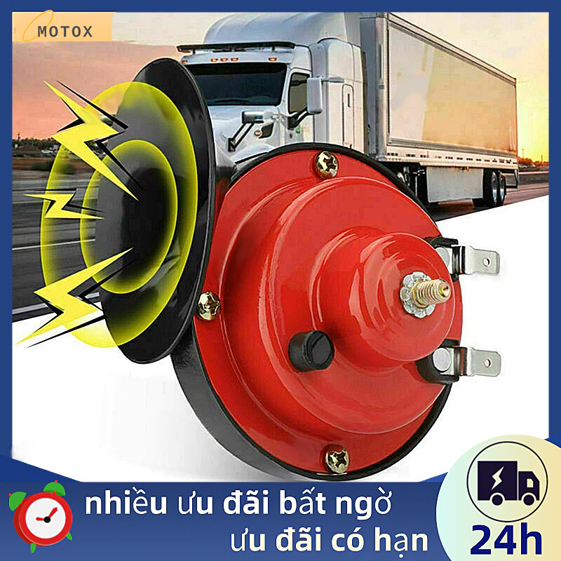 Bộ Còi Sên Ô Tô Chống Nước 12V Âm Thanh Lớn Phù Hợp Cho Cả Xe Con Và Xe Tải Xe Máy