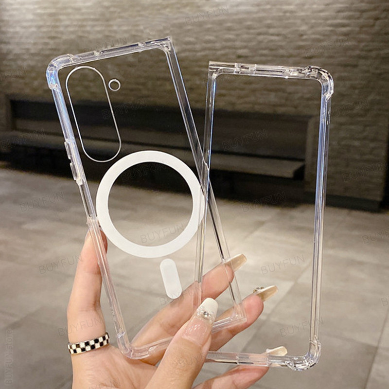 For Samsung Galaxy Z Fold 7 5G Zfold7 zfold fold7 Transparent Shockproof Drop-Proof Case Magnetic Cl