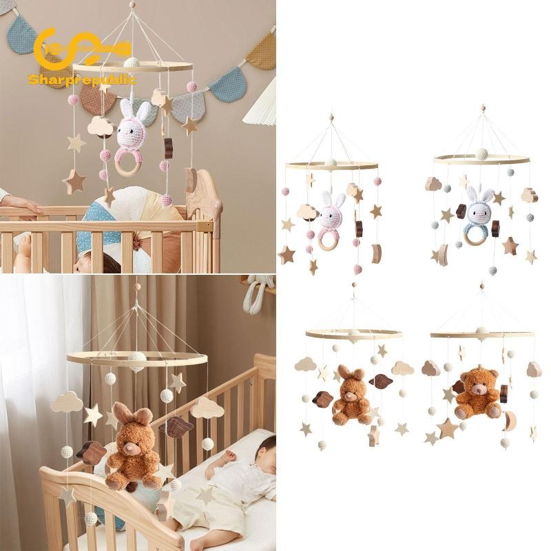 Sharprepublic Cũi Cho Bé Di Động Cảm Giác Đồ Chơi Sơ Sinh Lục Lạc Di Động Cho Bé Cũi Lục Lạc Cho Bas