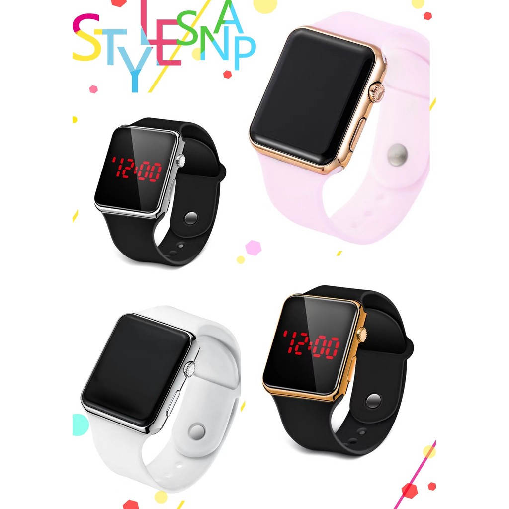 Đồng hồ thể thao điện tử vuông Đồng hồ phát sáng dành cho cặp đôi và người đam mê thể dục Trang phục thường ngày hợp thời trang