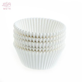 [WETK] 100pcs white cupcake paper cases cupcake paper cups for bakeware cake tools VN