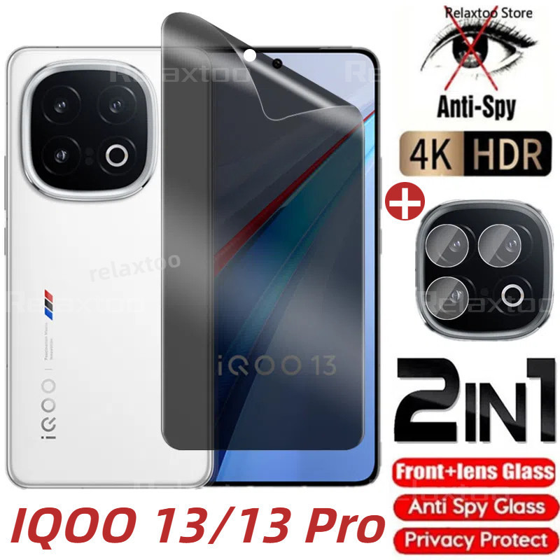 IQOO13 5G 2in1 Màn Hình Riêng Tư Phim Hydrogel Mềm Cho vivo iQOO 13 Pro 13Pro IQOO13Pro 5G V2408A Ch