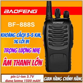 BH 1 Năm Bộ Đàm Baofeng BF-888S Khoảng Cách Từ 3-5 Km Với 16 Kêng