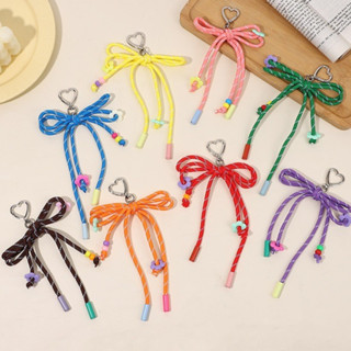 Dây Nơ Móc Khóa Nhiều Màu Kim Loại Thiết Kế Trái Tim Mặt Dây Chuyền Tinh Tế Cho Túi Trang Phục Bé Gái Quà Tặng