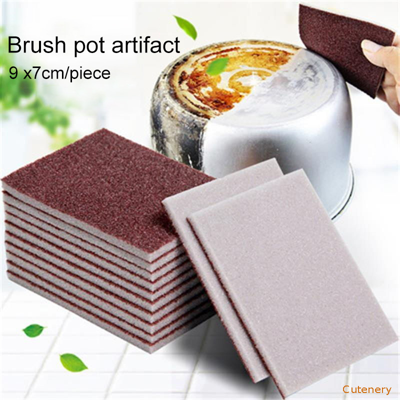 Bọt biển Emery Dụng cụ nhà bếp Gia dụng Rửa bát đĩa Bàn chải nồi Loại bỏ rỉ sét Mài Bàn chải làm sạch