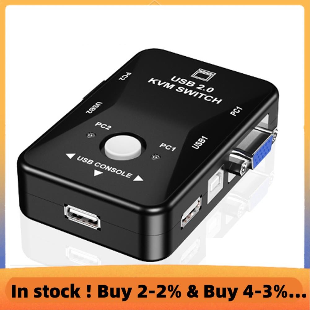 USB 2.0 KVM Chuột Switching Bàn Phím VGA Splitter Box Sharing Switch USB KVM Switch 2 Cổng VGA SVGA 