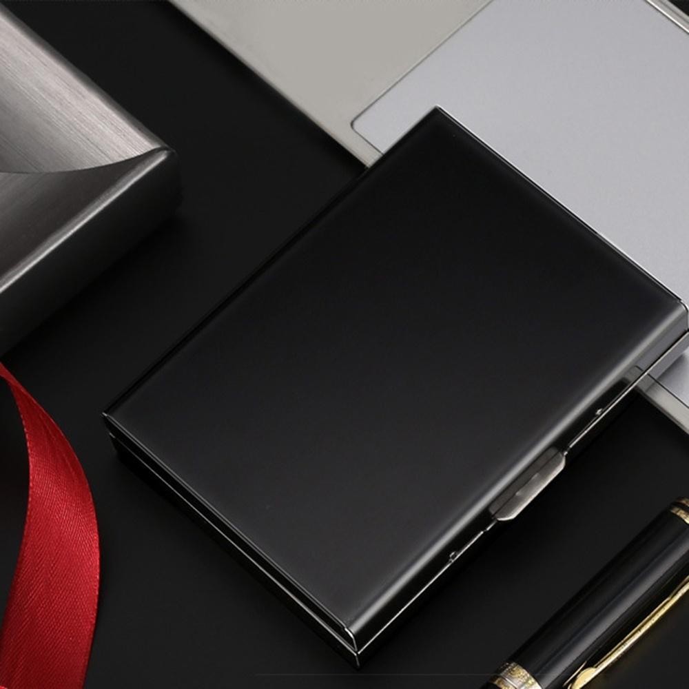 Credit Card Box Stainless Steel Metal Anti Magnetic Organ Card Bag Multi Slot Business Card