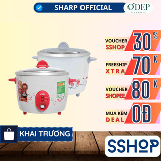 Nồi cơm điện mini Sharp nắp rời Chính hãng 0.6 Lít, Sản xuất Thái Lan KSH-D06V - Không chống dính - SSHOP SSO