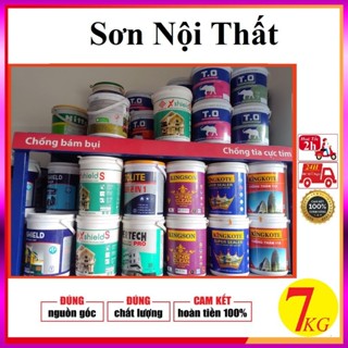 Sơn nước cao cấp thùng 7kg đủ màu giá rẻ trang trí phòng decor phòng ngủ thay giấy dán tường