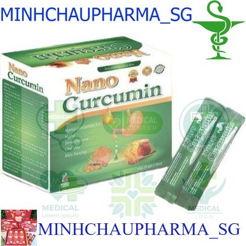 NANO CURCUMIN Nano Curcumin gel giúp giảm đầy hơi, khó tiêu, giảm loét dạ dày, tá tràng - Hộp 20 gói