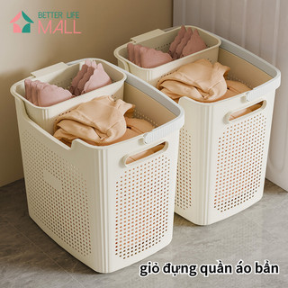 Giỏ đựng quần áo bẩn lớn, Giỏ đựng quần áo bẩn bằng nhựa thoáng khí, Giỏ đựng đồ trong phòng tắm di động