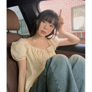 Áo sơ mi ngắn tay một tay mùa hè sang trọng Hàn Quốc