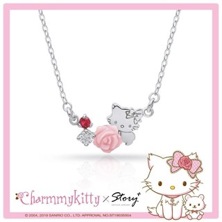 Phim hoạt hình Hello Kitty Hello Kitty Kitty Vòng cổ mạ bạc Mặt dây chuyền Trang sức