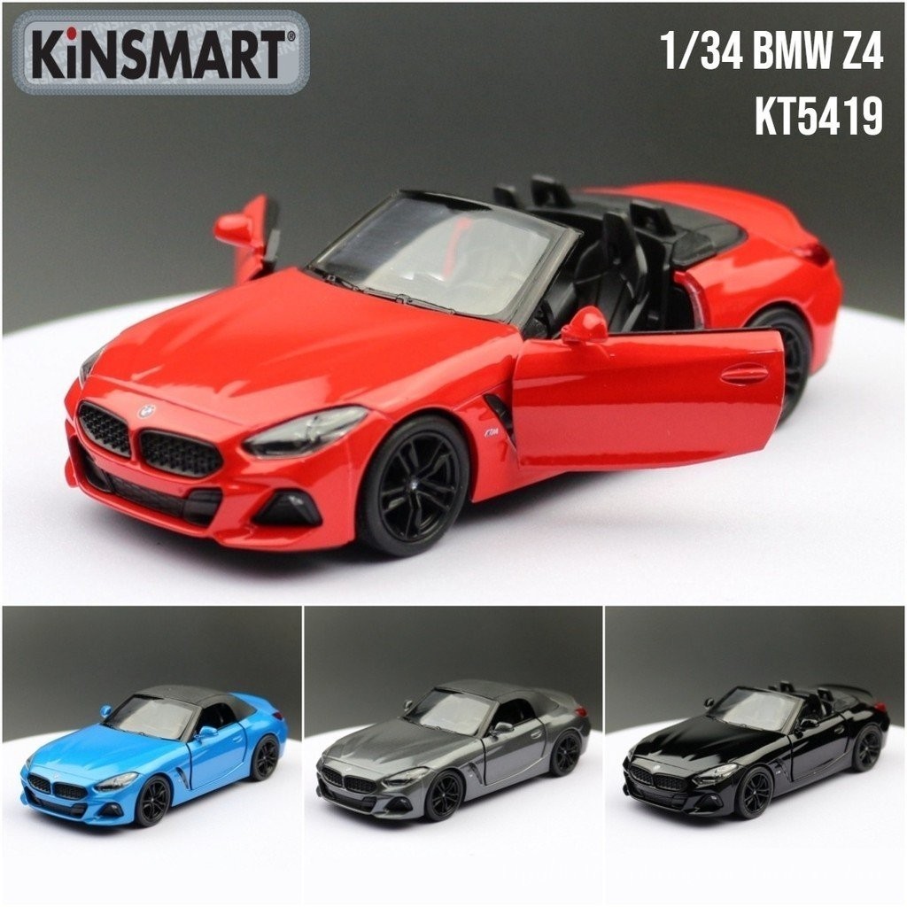 KiNSMART Smart Crown hợp kim Xe mô hình 1/34 BMW Z4 mui trần xe ô tô đồ chơi kéo lại mở cửa số lượng