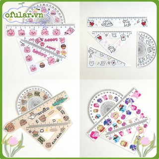 Bộ thước OFULAR, Đĩa tam giác Anime Sanrio đa chức năng, Kuromi / Pochacco / Melody Bộ văn phòng phẩm Thước đo Quà tặng học sinh