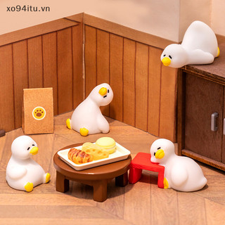 Xoitu Thu Nhỏ Các Bức Tượng Nhỏ Vịt Trắng Dễ Thương Động Vật Micro Phong Cảnh Đồ Trang Trí Để Bàn Làm Việc Nhà Phụ Kiện Làm Vườn VN