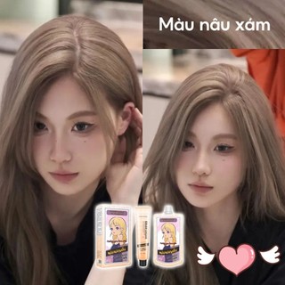 Thuốc nhuộm tóc nâu💛thuốc nhuộm tóc nhật bản,nhuộm tóc tại nhà-19 màu, công thức thuốc nhuộm tóc nhẹ