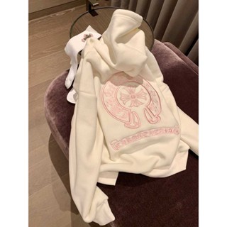  Áo hoodie thiết kế thêu cổ điển dành cho nữ Áo len có dây kéo thông thường 