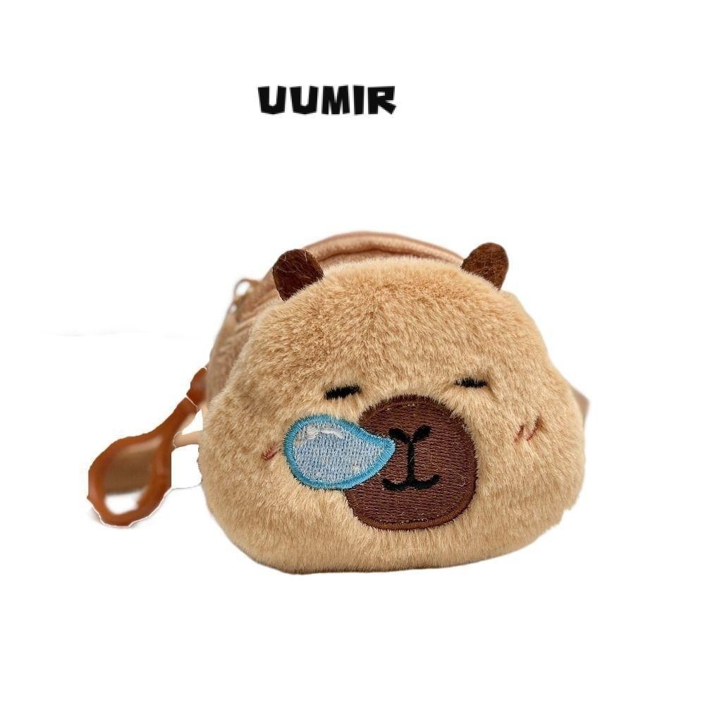 UUMIR Ví đựng tiền xu Kapybara, Móc khóa hoạt hình sang trọng, Túi đựng tai nghe quà tặng nhỏ quyến rũ
