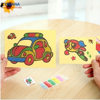 Đồ chơi tranh cát màu (đã kèm cát) khổ A4 - A5 - A6 cho bé thỏa sức sáng tạo