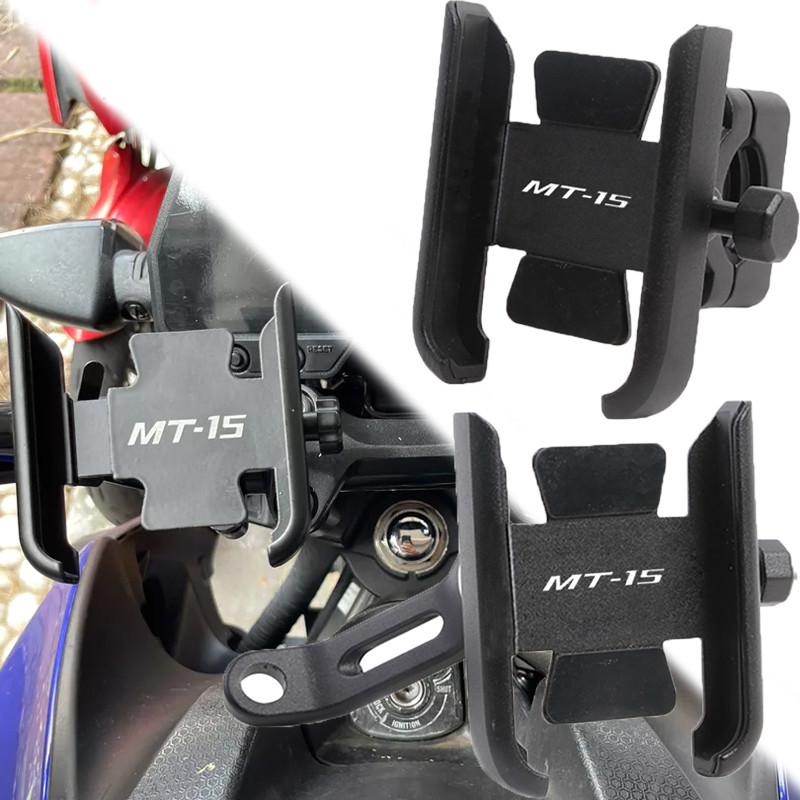 Realzion Mới Cho Yamaha MT15 MT15 MT-15 Xe Máy Di Động Điện Thoại Di Động Giá Đỡ GPS Chân Đế Phụ Kiệ