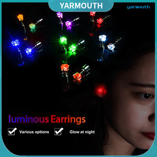 Yyr-1pc Bông Tai Nhấp Nháy Bắt Mắt Độ Trong Suốt Cao Handmade Giả Pha Lê Trang Trí Di Động LED Nữ Bông Tai Nữ Phụ Kiện