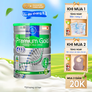 [SHOPEE TRỢ GIÁ] Sữa Bột Hoàng Gia Úc Premium Gold Số 3 Bổ Sung Vitamin, Khoáng Chất Cho Trẻ ROYAL AUSNZ 900g
