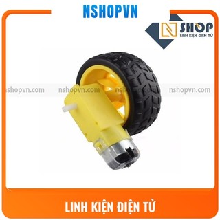 Động cơ giảm tốc vàng kèm bánh xe
