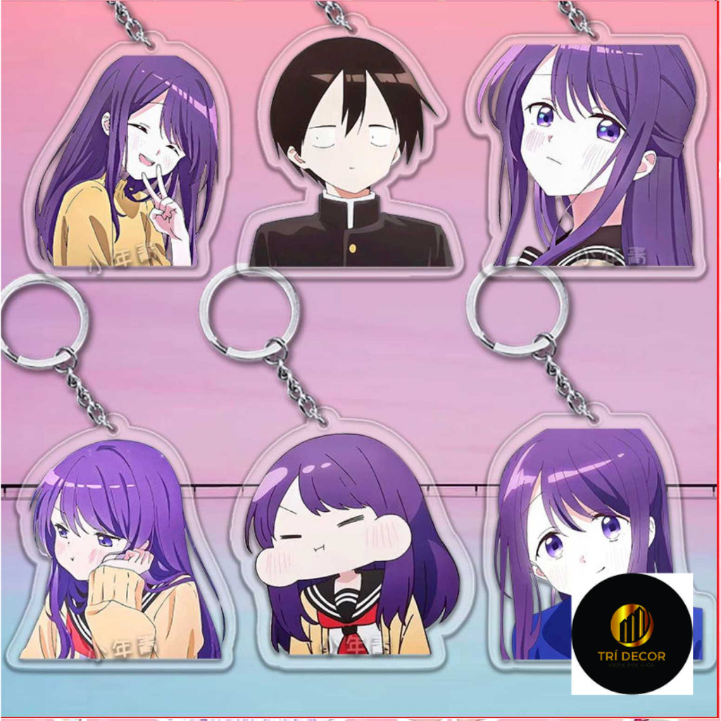 Kubo San Wa Mob Wo Yurusanai Móc Chìa Khóa Anime Kubo Nagisa Shiraishi Junta Bằng Acrylic Dễ Thương 