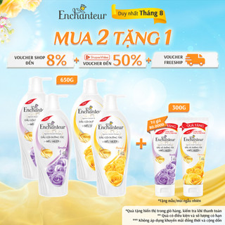 Combo 2 dầu gội hương nước hoa dưỡng tóc siêu mượt Enchanteur Charming/Sensation Keratin 650g/chai