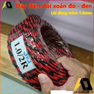 Dây điện xoắn đôi 1.0mm lõi đồng nhiều sợi vỏ bóng loại tốt (giá 1 mét)