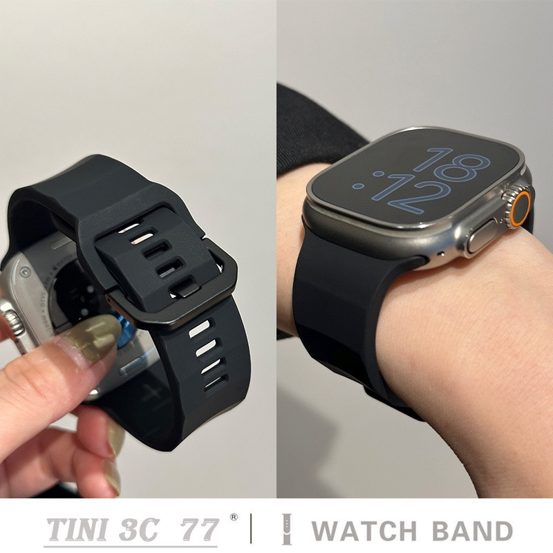 Dây đeo silicone thể thao cho Apple Watch Ultra 3 49mm 42mm S11 S10 46mm 45mm 44mm 41mm 40mm Dây đeo