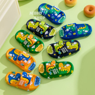 (PHOM NHỎ) Dép Quai Ngang Khủng Long Cool Dino Hoạt Hình Cao Cấp Dẻo Mềm Êm Chân Cho Bé