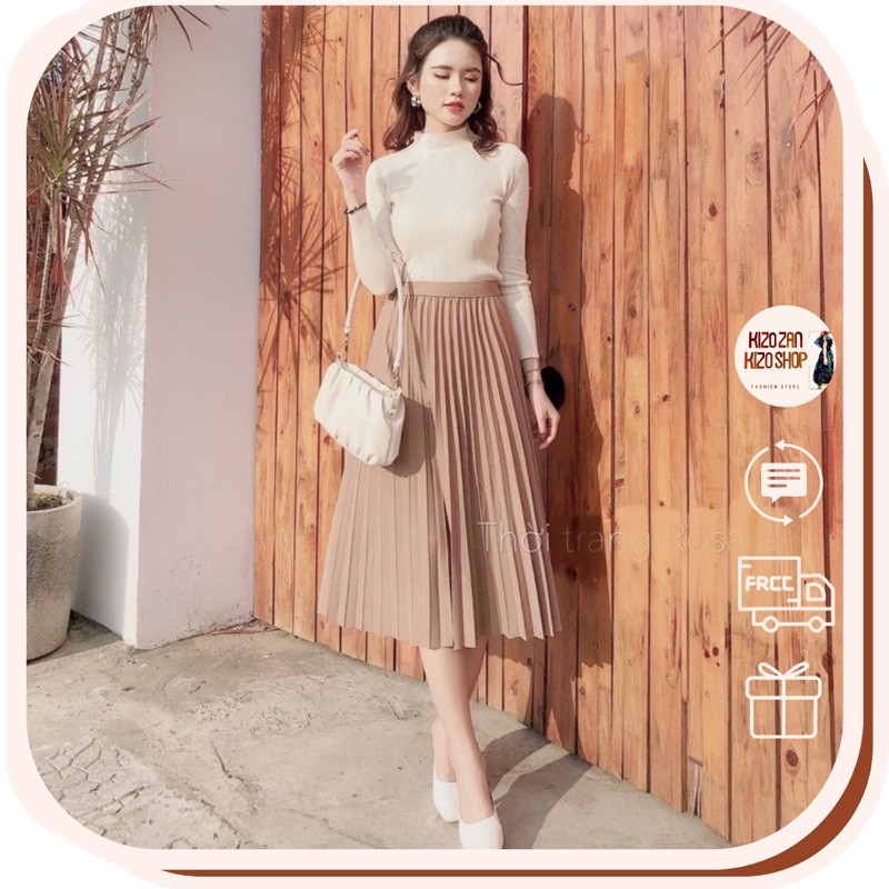 G36. 1913/808. CHÂN VÁY XẾP LY XÒE DÀI