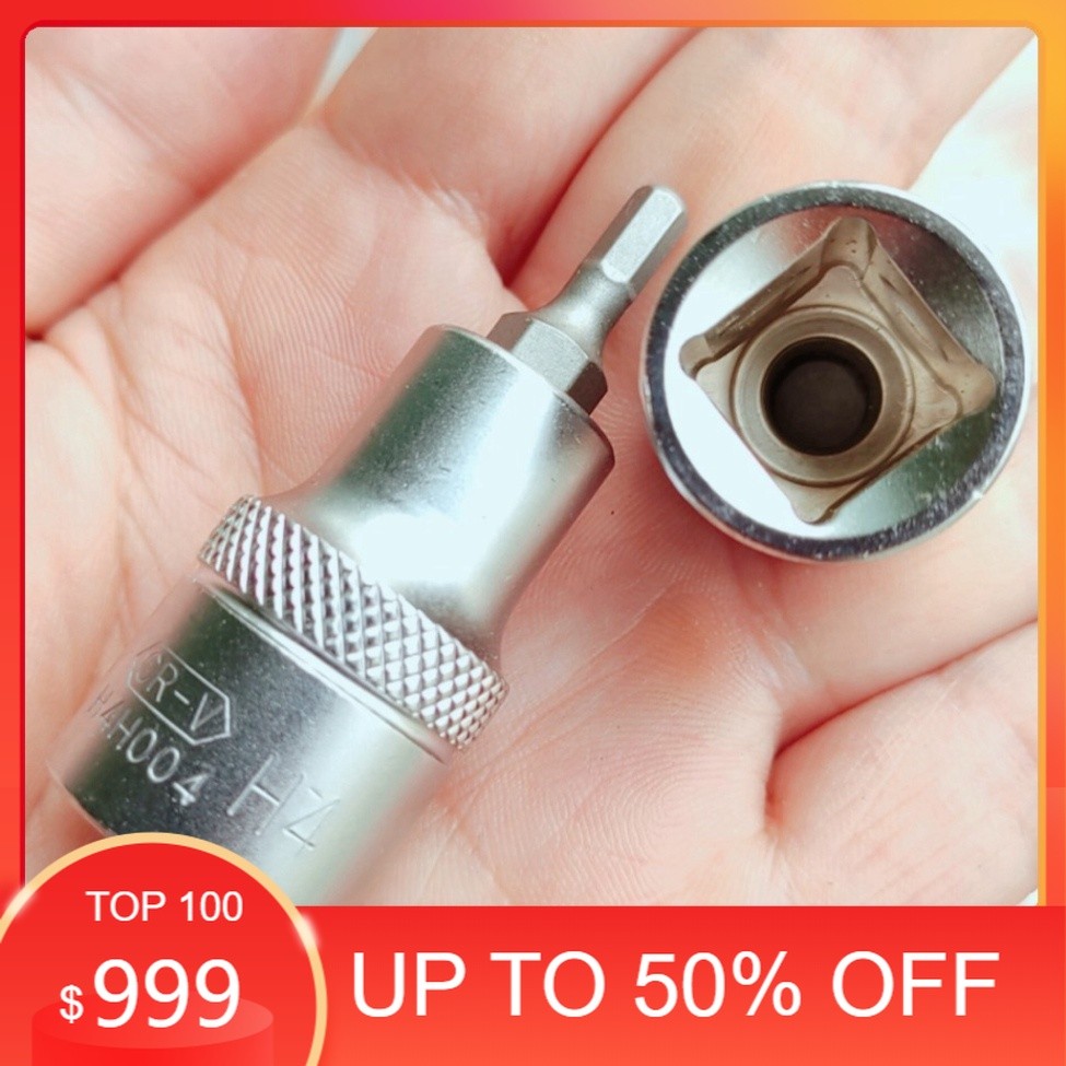 [RẺ NHẤT] Lục giác 4mm chân khẩu 1/2inch, Đầu tuýp 1/2 inch bit lục giác 4mm, dùng cho súng bắn ốc, 