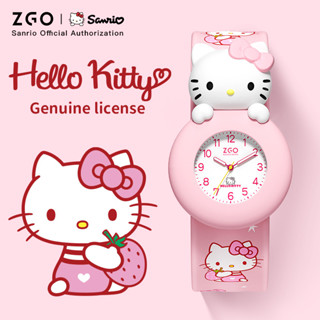 Đồng hồ trẻ em ZGO x Sanrio HelloKitty Pop Ring Chống nước Đồng hồ bé gái 5 ~ 12 tuổi 307