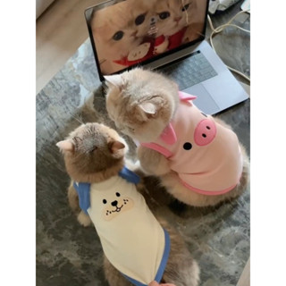 Áo ba lỗ HIPIDOG dáng mỏng thoáng khí họa tiết kẻ sọc xinh xắn dành cho cún cưng và mèo cưng