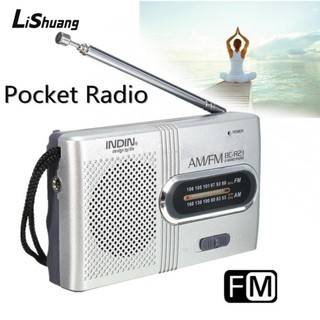 Đài phát thanh bỏ túi Mini LISHUANG, Đài phát thanh mỏng AM / FM di động, Loa tích hợp hoạt động bằng pin chất lượng cao Ăng-ten kính thiên văn âm thanh nổi Du lịch người cao tuổi