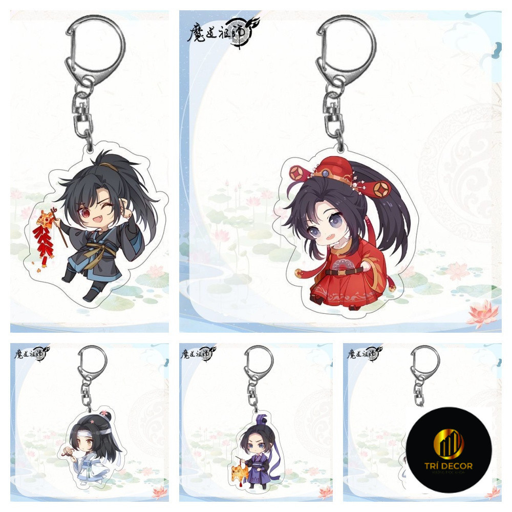 Móc khóa Mo Dao Zu Shi Wei Wuxian Lan Xichen Jiang Cheng Hot BL Phụ kiện trang trí túi xách Balo