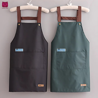 Tạp dề vải bạt màu trơn mới, tạp dề phục vụ nhà hàng quần áo làm việc unisex, chống thấm nước và chống dầu và dễ vệ sinh