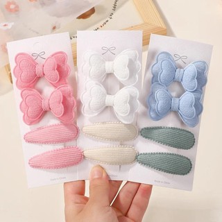 4 Kẹp Tóc Nơ Đáng Yêu Cho Bé Gái Kẹo Dễ Thương Nơ Hairgripes Chắc Chắn Giọt Nước BB Kẹp Tóc Mũ Trẻ Em