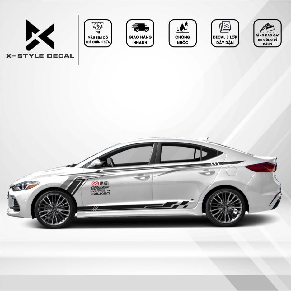 Tem xe Ô tô - Mẫu tem dán xe sedan mới nhất - SEDAN 05
