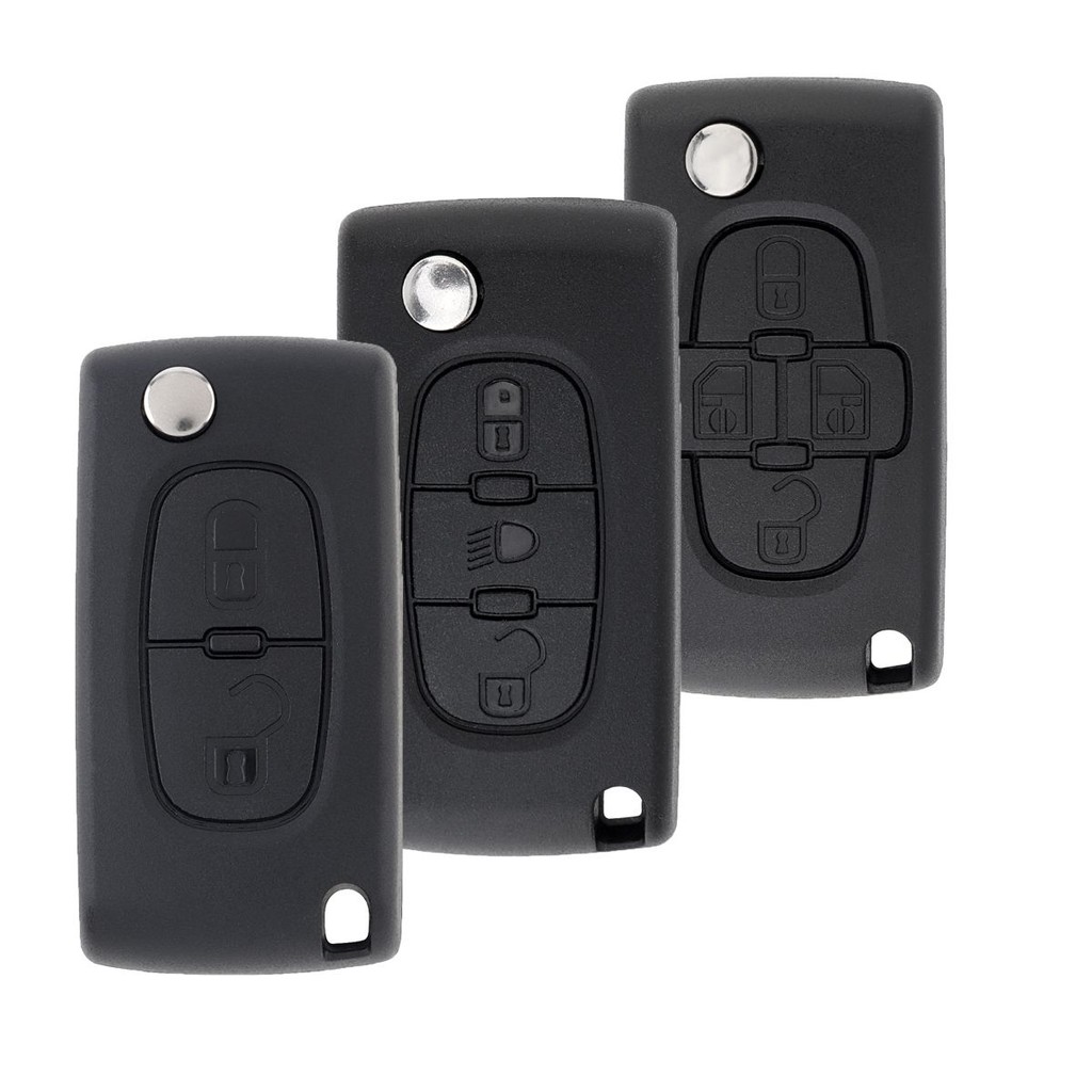2 / 3 / 4 Nút Thay Thế Ô Tô Flip Key Fob Case CE0523 Phù Hợp Cho Xe Đạp Peugeot 207 307 308 407 / Ci