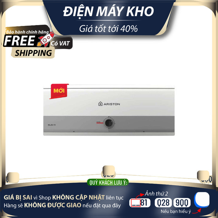 SLIM3 30 R AG+ VN / SLIM3 30 RS AG+ VN - Máy nước nóng gián tiếp Ariston 30L