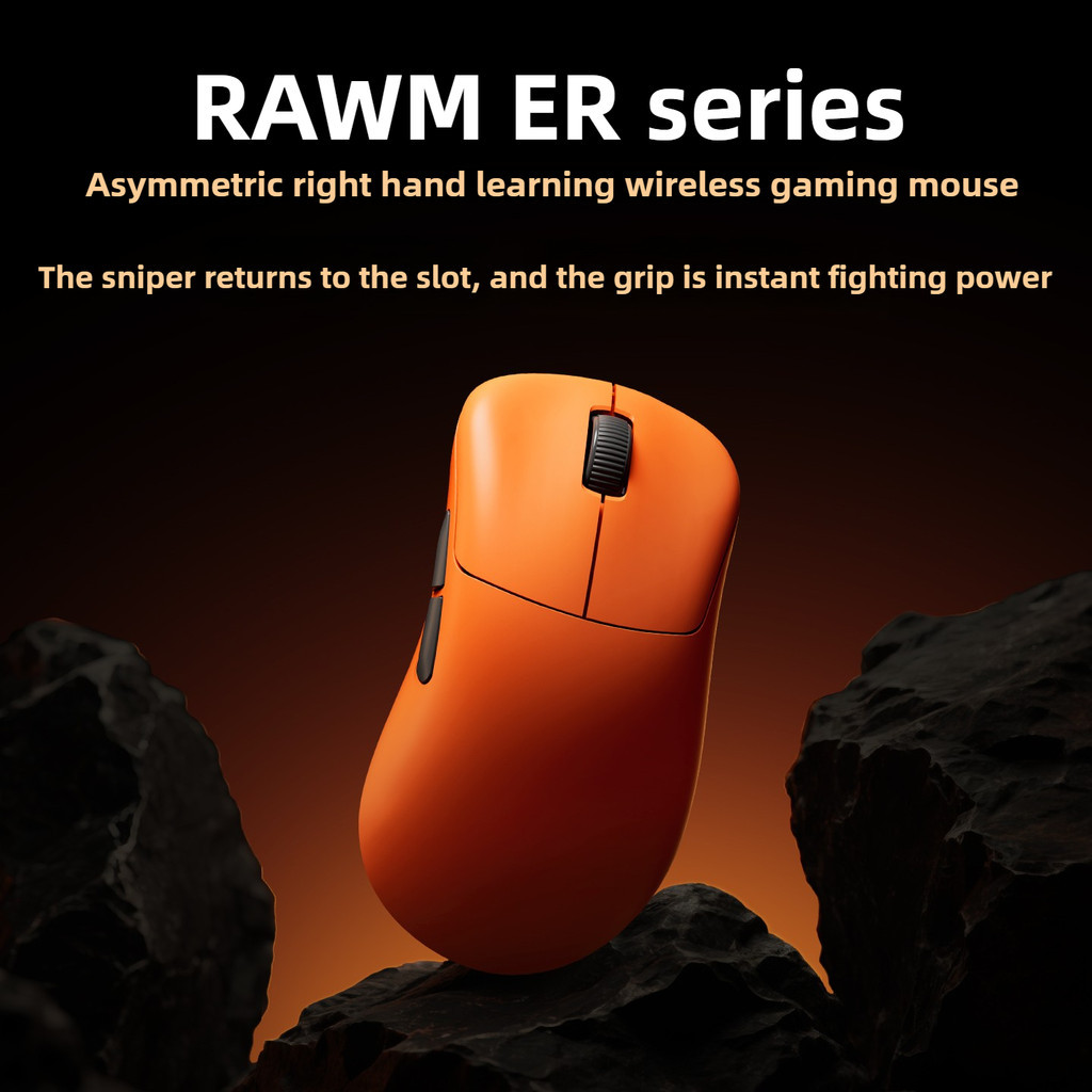 RAWM ER21 PRO 8KHz Lightweight Wireless Mouse PAW3950 30000DPI Middle Large Hand Mouse for Esports O