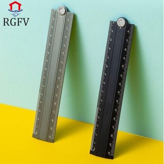 Thước gấp RGFV, Quy tắc văn phòng phẩm bằng kim loại hợp kim nhôm phong cách đơn giản, Quà tặng sáng tạo 15cm 30cm có thể gập lại dành cho học sinh Công cụ Measuirng Trường tiểu học