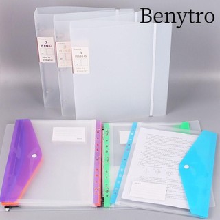 BENUTRO 6 chiếc Thư mục chất kết dính, Túi nhựa dính 11 lỗ, Thiết kế đơn giản A4 Snap Closure Punched Pockets Văn phòng tại nhà