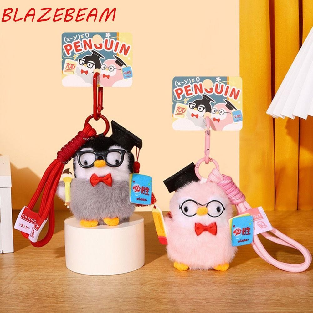 BLAZEBEAM Mini Penguin Plushie Doll, PP Cotton Fluffy Plush Penguin Móc khóa, Bộ sưu tập sáng tạo Th